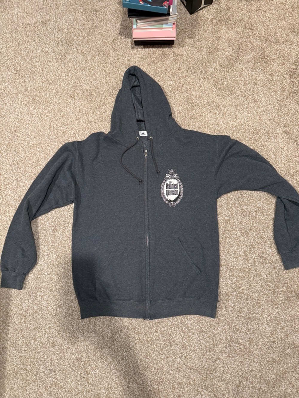 Disney Haunted Mansion Zip-Up Hoodie - Dark Gray